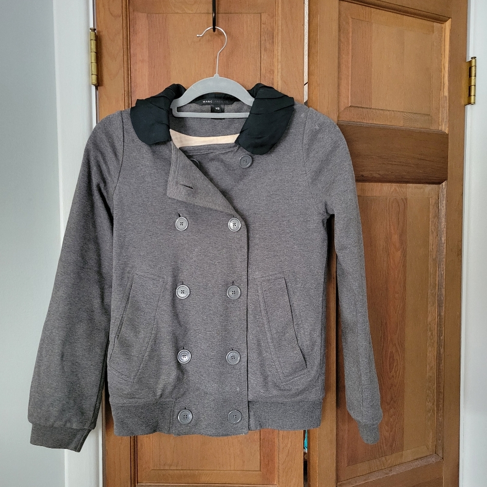 Marc jacobs double breasted button down sweatshirt jacket